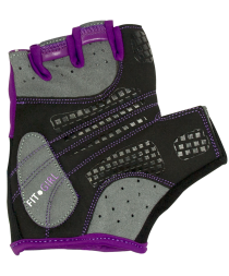 Перчатки для фитнеса SU-113, черные/фиолетовые/серые, фото 2