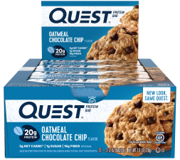 Батончик Quest Nutrition Quest Protein Bar Oatmeal Chocolate Chip (Овсяное печенье с шоколадом), 12 шт, фото 1