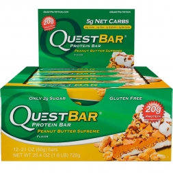 Батончик Quest Nutrition Quest Protein Bar Peanut Butter Supreme (Арахисовое паста), 12 шт, фото 1