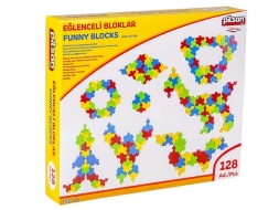 Конструктор из 128 деталей Pilsan Fun Blocks (03-298)