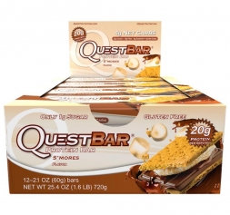 Протеиновые батончики Quest Bar S'mores (Зефир-шоколад-крекер), 12 шт, фото 1