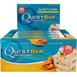 Батончик Quest Nutrition Quest Protein Bar Vanilla Almond Crunch (Ваниль-миндаль), 12 шт, фото 1