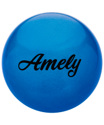 Мяч для художественной гимнастики AGB-102 19 см, синий, с блестками, фото 1