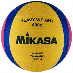 Мяч для водного поло &quot;MIKASA WTR9W&quot; р.4, жен, резина, вес 800 г, дл.окр. 65-67см,желто-сине-роз