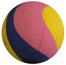 Мяч для водного поло &quot;MIKASA W6000W&quot; р.5,муж., FINA Approved, резина, вес 400-450гр, желт-сине-роз, фото 2