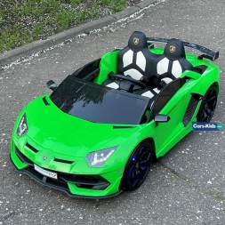 Электромобиль Lamborghini Aventador SVJ 24V зеленый, фото 2