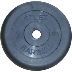 Диски обрезиненные, чёрного цвета, 31 мм, Atlet MB-AtletB31-5