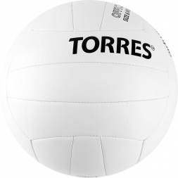 Мяч вол. &quot;TORRES Simple&quot; арт.V32105, р.5, синт.кожа (ТПУ), маш. сшивка, бут. камера, бело-черный, фото 2
