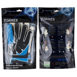 Перчатки вратарские тренировочные &quot;TORRES Training&quot;, размер 8, сине-белый, фото 2