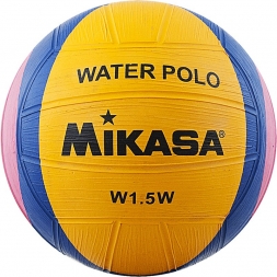 Мяч для водного поло сув. &quot;MIKASA W1.5W&quot;, р.1, резина,  диам. 15 см, желто-сине-роз, фото 1