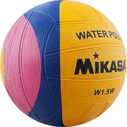 Мяч для водного поло сув. &quot;MIKASA W1.5W&quot;, р.1, резина,  диам. 15 см, желто-сине-роз, фото 2