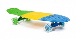 Скейт пластиковый трехцветный 27X8&quot; с колесами Monster, фото 1