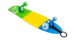 Скейт пластиковый трехцветный 27X8&quot; с колесами Monster, фото 2
