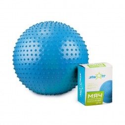 Мяч гимнастический массажный GB-301 (55 см, синий, антивзрыв), фото 2