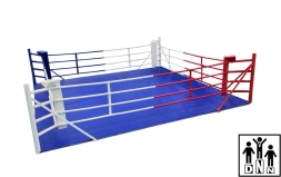 Ринг боксёрский на упорах 6,5х6,5м (боевая зона 5,5х5,5м, монтажная площадка 6,5х6,5м) DNN, фото 1