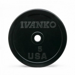 Бампированный обрезиненный диск IVANKO OBP-5KG (5 кг)