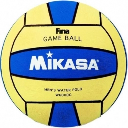 Мяч для водного поло профессиональный &quot;MIKASA&quot; FINA Approved, резина, размер мужской, желто-синий