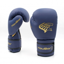 Перчатки боксерские KouGar KO700-8, 8oz, темно-синий, фото 2