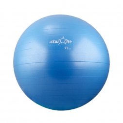 Мяч гимнастический GB-102 с насосом (75 см, синий, антивзрыв), фото 1