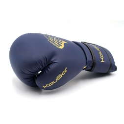 Перчатки боксерские KouGar KO700-14, 14oz, темно-синий, фото 2