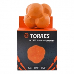 Мяч для тренировки скорости реакции &quot;TORRES Reaction ball&quot;, диаметр 8 см, резина, оранжевый