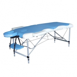 Массажный стол DFC NIRVANA, Elegant DELUXE, 186х70х5 см, алюм. ножки, цвет голуб./беж., фото 1