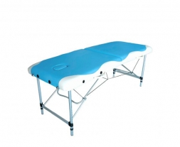 Массажный стол DFC NIRVANA, Elegant DELUXE, 186х70х5 см, алюм. ножки, цвет голуб./беж., фото 2