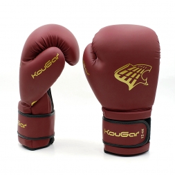 Перчатки боксерские KouGar KO800-10, 10oz, бордовый, фото 1