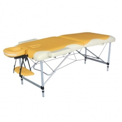 Массажный стол DFC NIRVANA, Elegant PREMIUM, 186х70х5 см, алюм. ножки, цвет оранж./беж. (orange/beig, фото 1