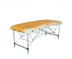 Массажный стол DFC NIRVANA, Elegant PREMIUM, 186х70х5 см, алюм. ножки, цвет оранж./беж. (orange/beig, фото 2
