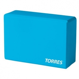Блок для йоги &quot;TORRES&quot;, размер 8x15x23 см, материал ЭВА, голубой., фото 1