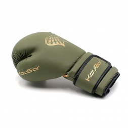 Перчатки боксерские KouGar KO900-6, 6oz, темно-зеленый, фото 2