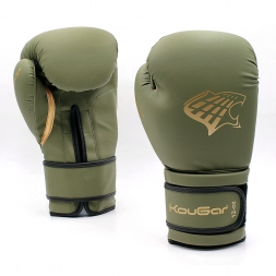 Перчатки боксерские KouGar KO900-6, 6oz, темно-зеленый, фото 1