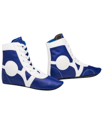 Обувь для самбо SM-0102, кожа, синий, фото 1