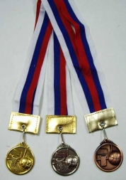 Медаль Баскетбол d-40 мм бронза