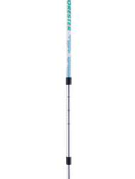 Палки для скандинавской ходьбы Forester, 67-135 см, 3-секционные, белый/мятный, фото 2