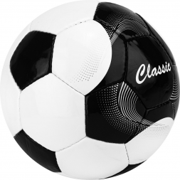 Мяч футб. &quot;Classic&quot; арт.F120615, р.5, 32 панели. PVC, 4 подкл. слоя, ручная сшивка, бело-черный, фото 2