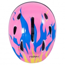 Шлем защитный Fire, синий/розовый, фото 2
