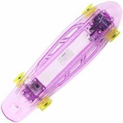 Скейтборд со светодиодной подсветкой Shark TLS-403 Crystal Purple 22&quot; фиолетовый 