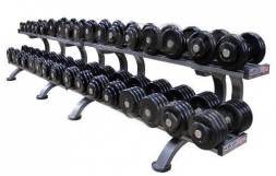 Обрезиненный гантельный ряд «Profigym» от 6 до 46 кг с шагом 2,5 кг ГП-008 