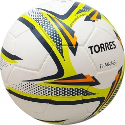 Мяч футбольный &quot;TORRES Training&quot;, р.5, 32 панели. PU, бело-зеленый-серый, фото 2