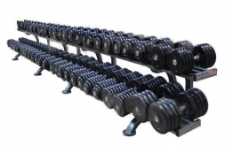 Обрезиненный гантельный ряд «Profigym» от 6 до 66 кг с шагом 2,5 кг ГП-011