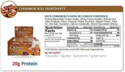 Батончик Quest Nutrition Quest Protein Bar Cinnamon Roll (Булочка с корицей) 12 шт, фото 2
