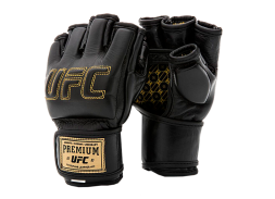 (UFC Премиальные MMA тренировочные перчатки 6 унций чёрные S/M), фото 1